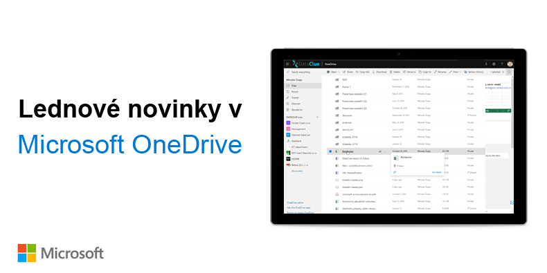 Lednové novinky v OneDrive